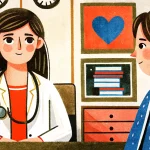 a young woman at a doctor's appointment