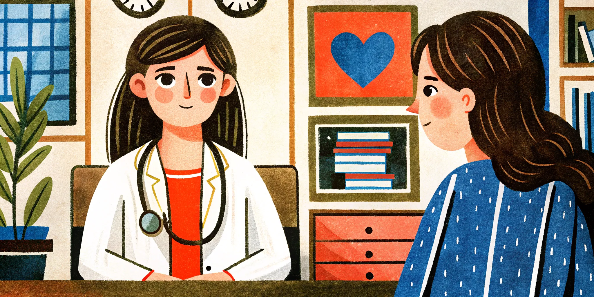 a young woman at a doctor's appointment